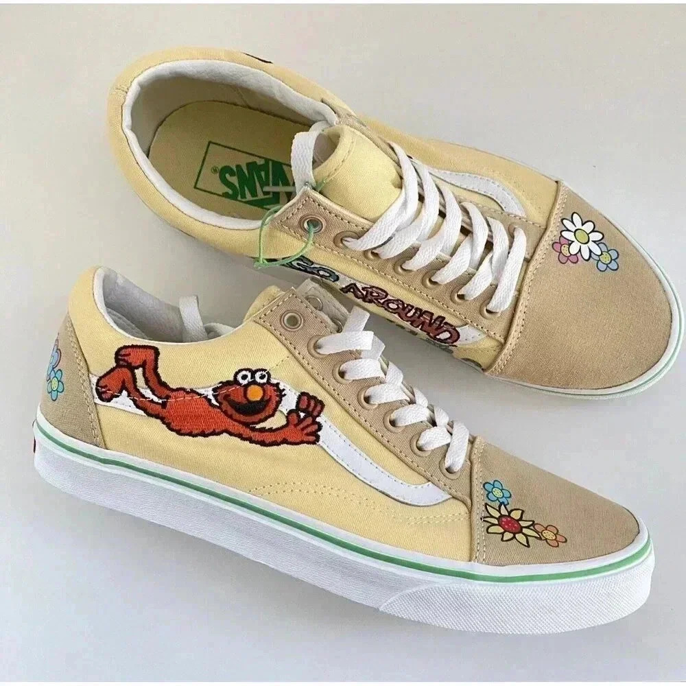 VANS Old Skool x SESAME STREET ELMO Sneakers Shoes Size Men's 9 / Women's 10.5